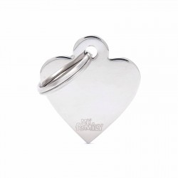 Medaille coeur BASIC S Chrome