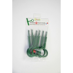 Attaches tuteur x6 vert jardin